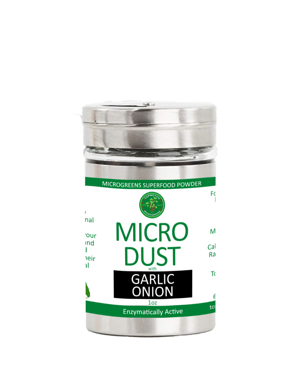 Garlic Onion MicroDust, Nutrient-Packed Microgreens Seasoning, 1oz