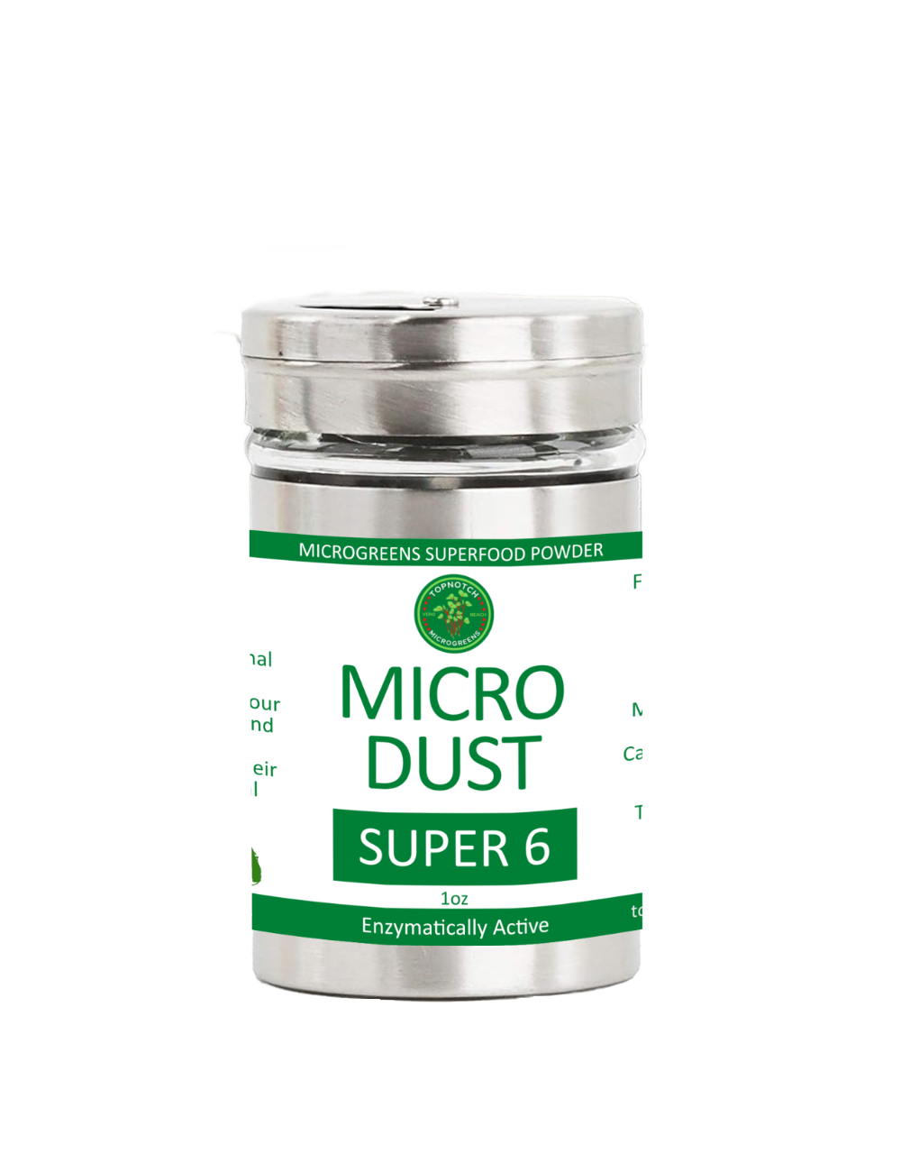 Super 6 MicroDust, Nutrient-Packed Microgreens Seasoning, 1oz