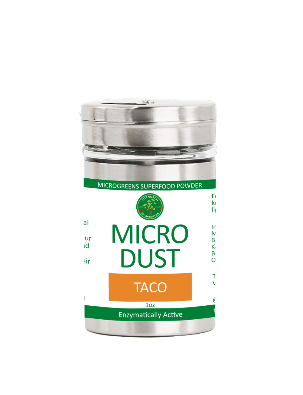 Taco MicroDust, Nutrient-Packed Microgreens Seasoning, 1oz