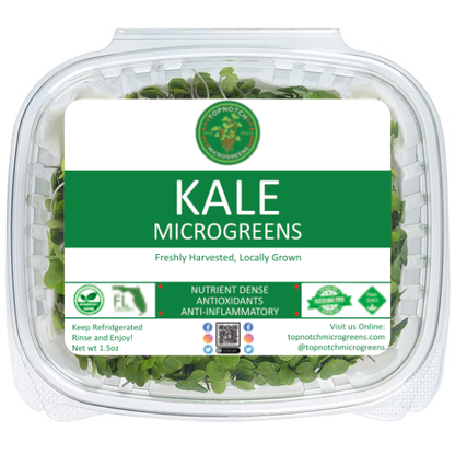 Kale Microgreens, Red Russian, Non-GMO, 45g, Package