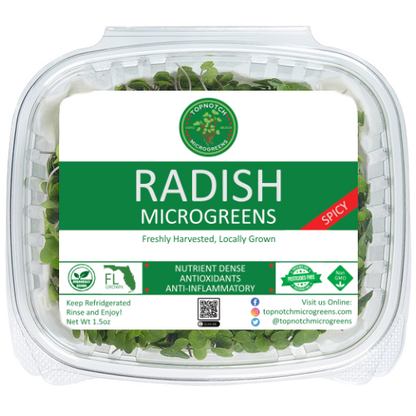 Radish Microgreens, Red Arrow, Non-GMO, 60g, Package